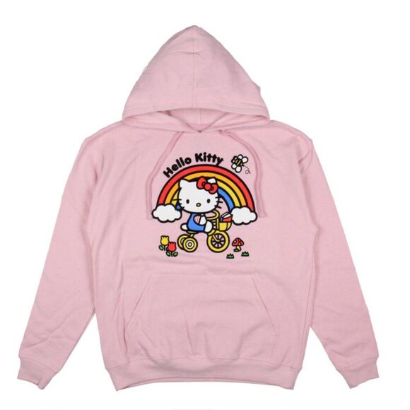 Hello Kitty Women's Tricycle and Rainbow Adult Pullover Hoodie | NWT | Small - Picture 1 of 7